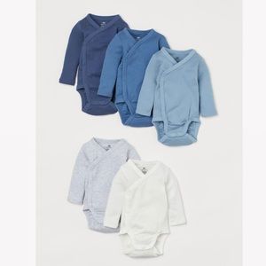 H&M Wrap Onsies with Matching Pants - 5 Pack